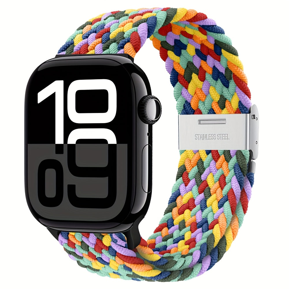 Nylon Elastic Braided Solo Loop Stretchy Straps Elastic Sport Wristbands for Apple Watch Band 44mm 45mm 49mm 40mm 41mm 38mm 42mm Nylon Snap Bracelet for iWatch Ultra 2 Series 9 8 7 6 5 4 3 2 1 SE Strap S9 S8 S7 S6 S5 S4 S3 for Women Men