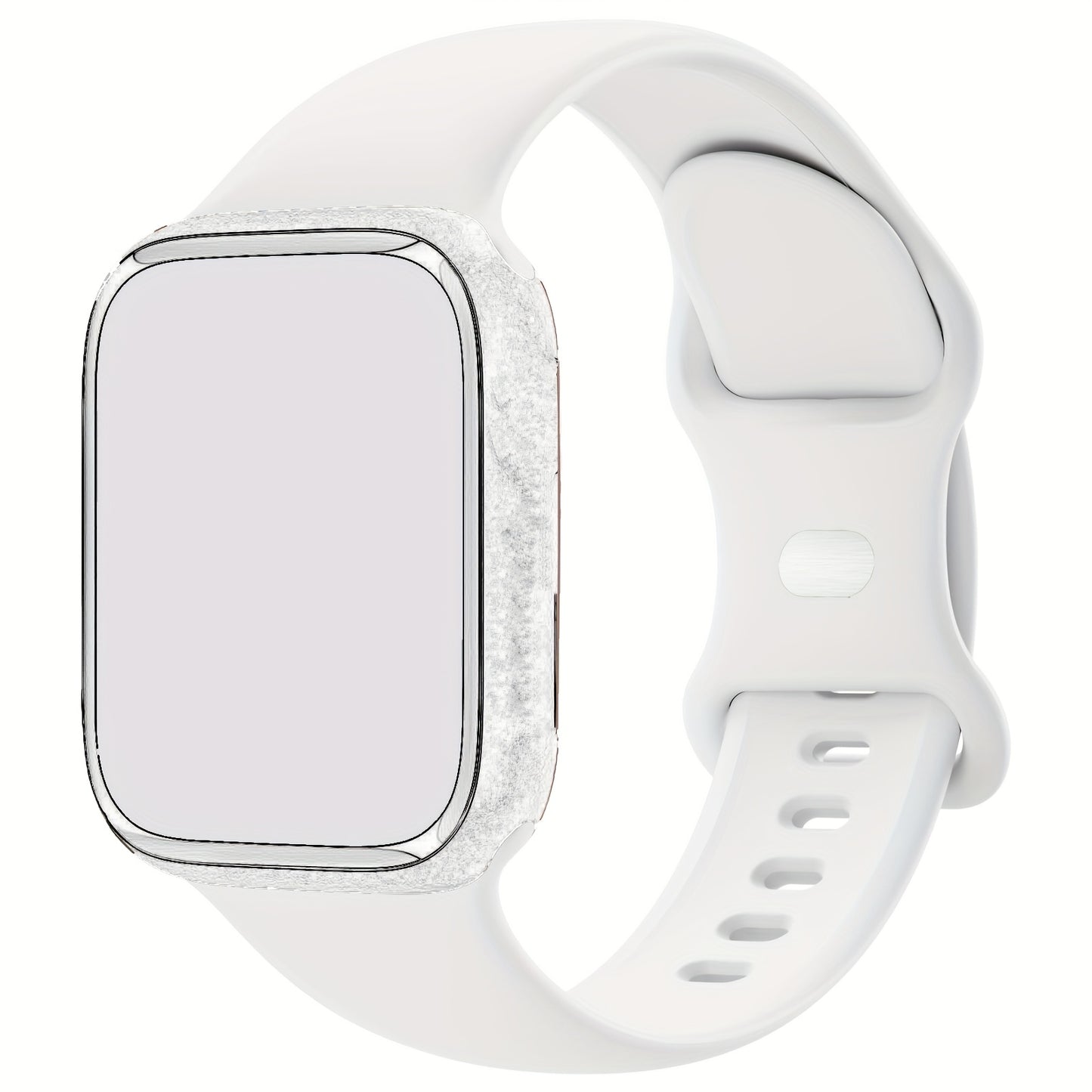 Compatible with iWatch Bands 38mm 40mm 41mm 42mm 44mm 45mm 49mm, Soft Silicone Waterproof Replacement Strap for Women, Fits iWatch Series 9/8/7/6/5/4/3/2/1/SE/Ultra/Ultra 2 (Band Only, Watch Not Included)