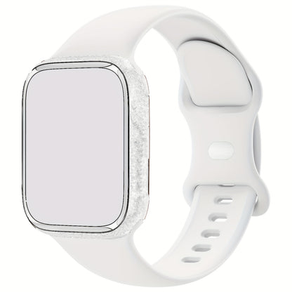 Compatible with iWatch Bands 38mm 40mm 41mm 42mm 44mm 45mm 49mm, Soft Silicone Waterproof Replacement Strap for Women, Fits iWatch Series 9/8/7/6/5/4/3/2/1/SE/Ultra/Ultra 2 (Band Only, Watch Not Included)