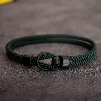 1pc European Style Minimalist O-Shaped Clasp Braided Bracelet Unisex Milanese Rope Wristband