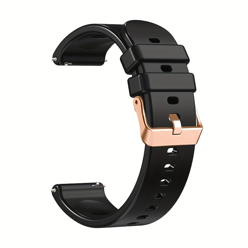 18Mm Silicone Smart Watch Strap, an Elegant Silicone Replacement Band Suitable for Huawei GT5 41Mm, GT4 41Mm, Smart Watch 1, Honor S1, Xiaomi Watch, And Compatible with for garmin Vivomove 3S, Vivoactive 4S, Fossil Gen 4 Q Venture HR.