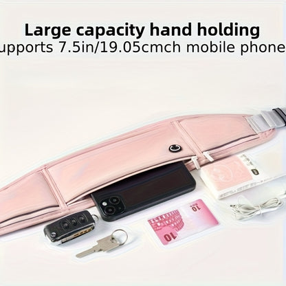 Large Capacity Running Waist Pack - Ultra-Thin and Lightweight, Reflective Design for Safer Night Runs with Earbud Holes, Zipper Closure, Unisex Sports Fanny Pack!