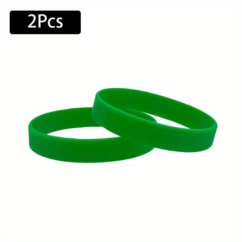 2pcs Durable and Versatile Silicone Bracelet for Outdoor Fitness and Sports