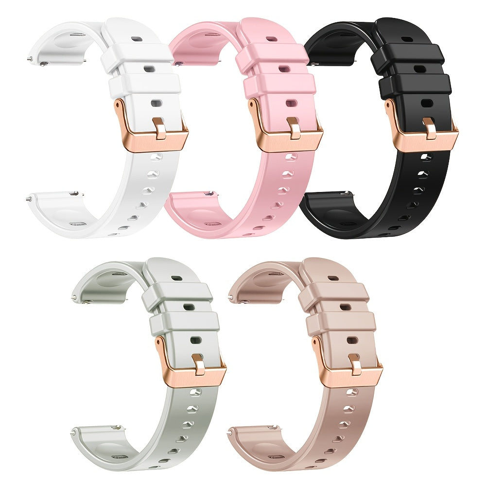 18Mm Silicone Smart Watch Strap, an Elegant Silicone Replacement Band Suitable for Huawei GT5 41Mm, GT4 41Mm, Smart Watch 1, Honor S1, Xiaomi Watch, And Compatible with for garmin Vivomove 3S, Vivoactive 4S, Fossil Gen 4 Q Venture HR.