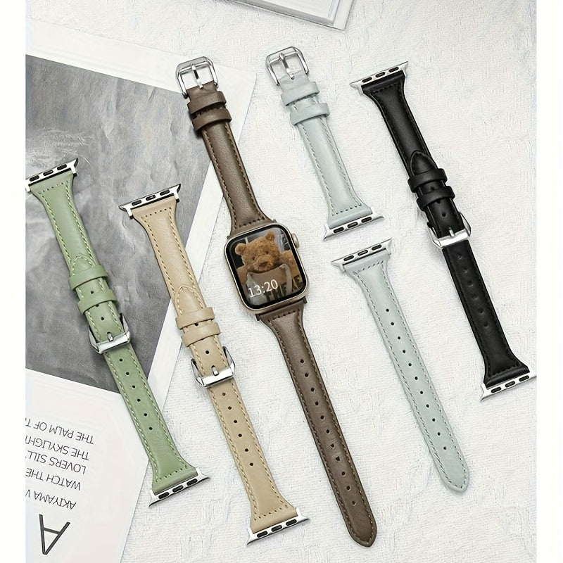 Ultra-thin Synthetic Leather strap for Apple Watch strap,38mm,40mm,41mm,42mm,44mm,45mm, 46mm,49mm,superfiber PU Synthetic Leather,for iWatch series 11/10/9/8/7/6/5/4/3/2/1/Ultra/SE