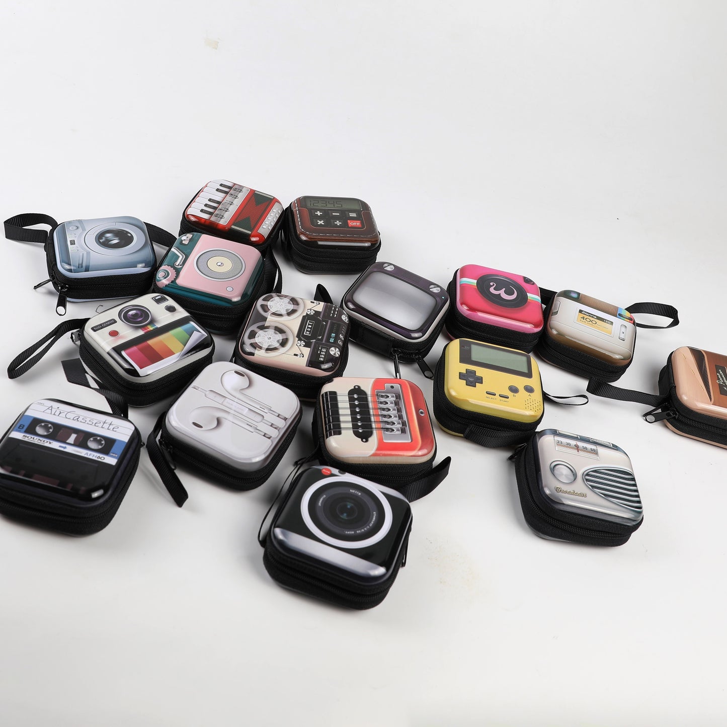 1pc Creative Cute Tinplate Camera Pattern Coin Purse, Vintage Zipper Metal Coin Purse Mini Coin Key Storage Pouch Headphone Holder