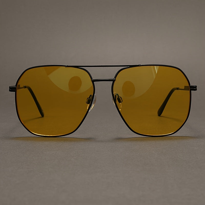 Óculos para Conduzir à Noite, Óculos Elegantes, Óculos de Metal Adequados para Homens e Mulheres.