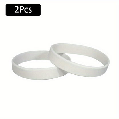 2pcs Durable and Versatile Silicone Bracelet for Outdoor Fitness and Sports