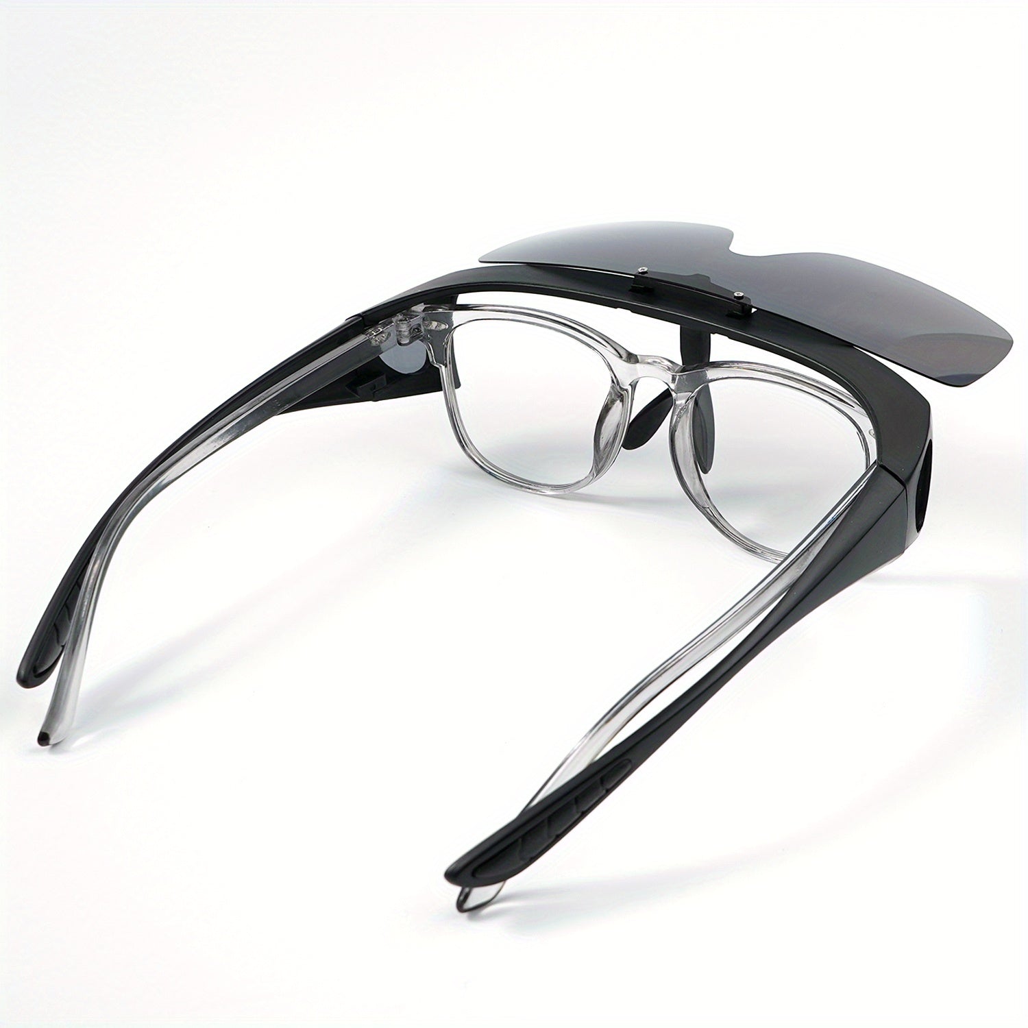 CABECADE Óculos Unissex com Armação e Cobertura de Lente - Estilo Preto/Transparente para Homens e Mulheres, Presente para o Dia dos Namorados, Acessório Diário, Óculos Fofos, Acessório Versátil, Design Elegante, Leve e Moderno