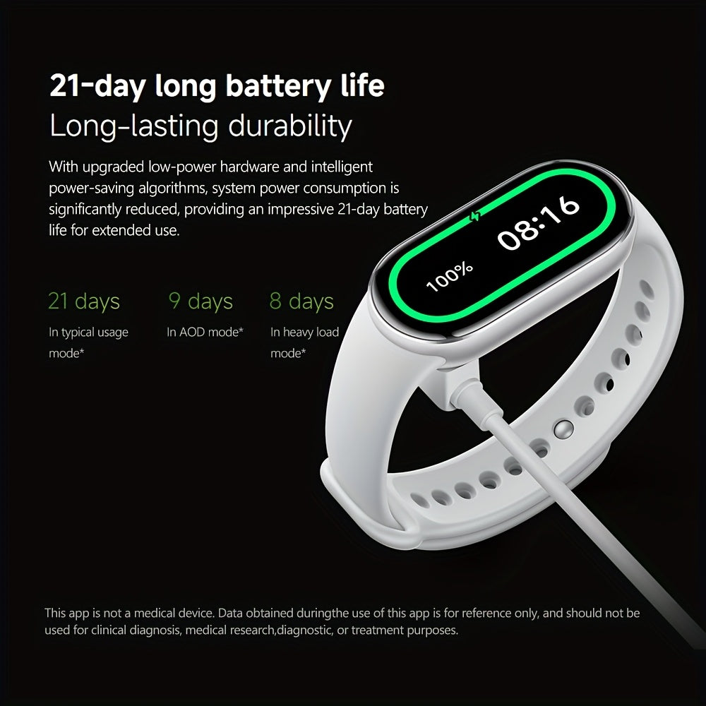 Xiaomi Mi Smart Band 10 for & - Smartwatch with 4.37cm AMOLED Display, Compatible for /, 5ATM, Battery Life, Compatible for Smart Mi Band Strap