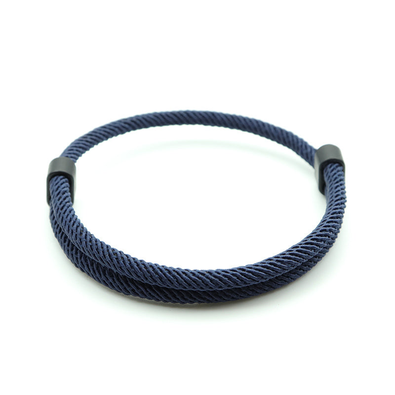 1 Men's Knitted Solid Color Bracelet