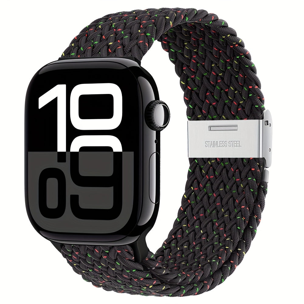 Nylon Elastic Braided Solo Loop Stretchy Straps Elastic Sport Wristbands for Apple Watch Band 44mm 45mm 49mm 40mm 41mm 38mm 42mm Nylon Snap Bracelet for iWatch Ultra 2 Series 9 8 7 6 5 4 3 2 1 SE Strap S9 S8 S7 S6 S5 S4 S3 for Women Men