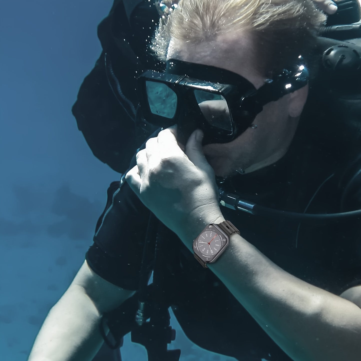 Waterproof Silicone Sport Band for iWatch - Fits 38mm to 49mm, Compatible with Series SE/Ultra/1-9, Replacement Strap with Secure Button Clasp