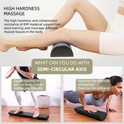 EPP Half-Round Foam Roller for Lumbar And Cervical Spine Correction, Balance Exercises, And Yoga Training, Half-Axis Yoga Brick.