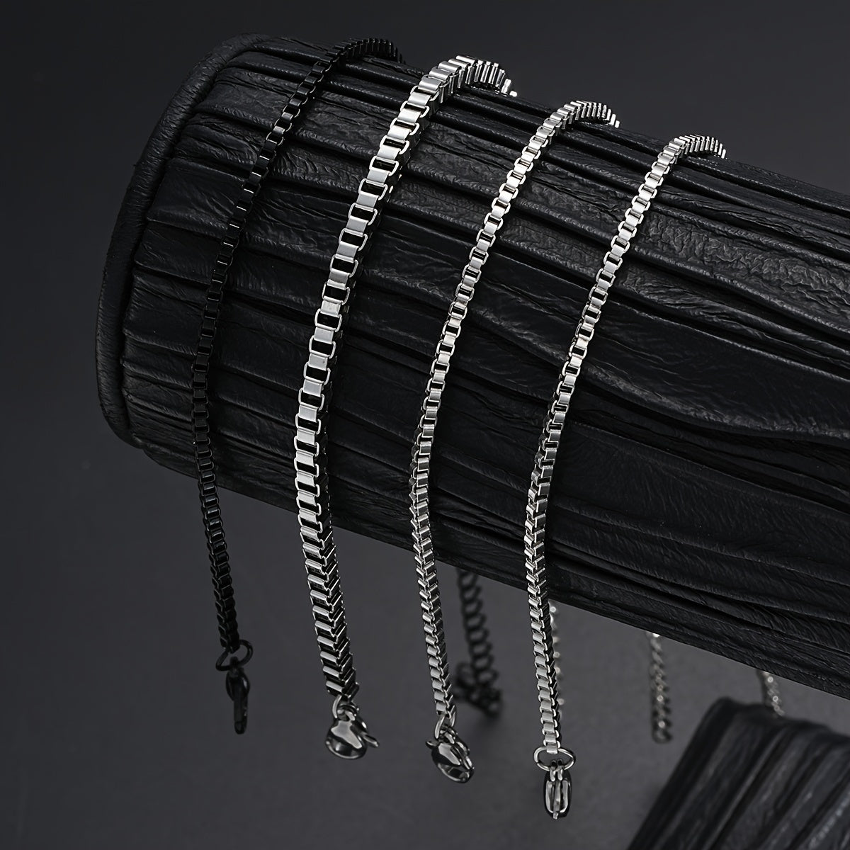 A Set of 4 Minimalist And Stylish Stainless Steel Bracelets for Men, Perfect for Gifting to a Boyfriend for Dates Or Everyday Wear.