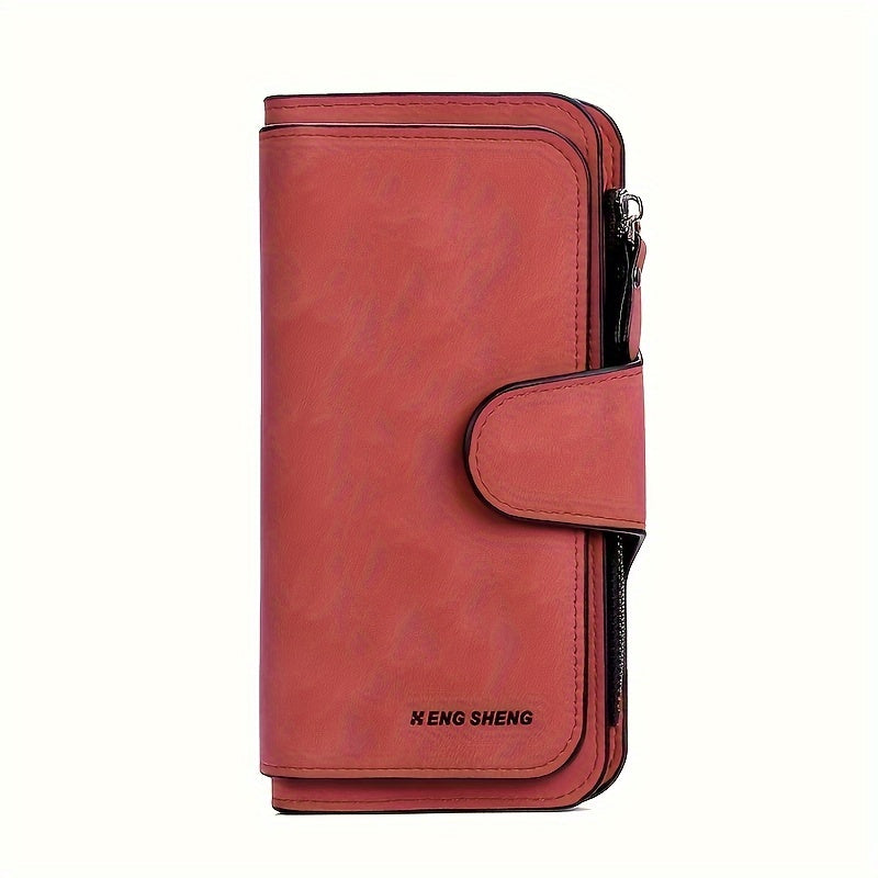 Carteira curta retro minimalista, bolsa de cor sólida para cartões de crédito, carteira com várias ranhuras para cartões