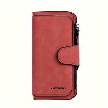 Carteira curta retro minimalista, bolsa de cor sólida para cartões de crédito, carteira com várias ranhuras para cartões