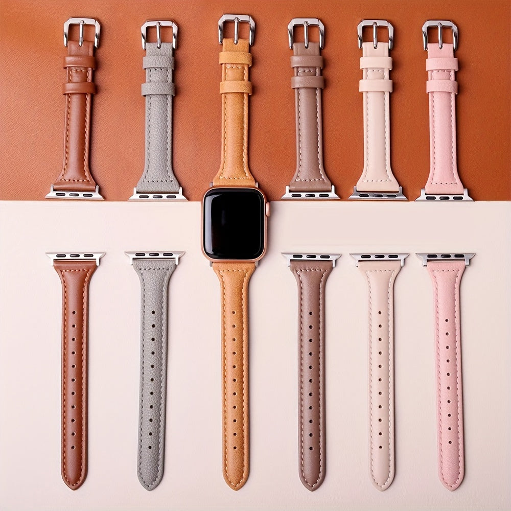 Ultra-thin Synthetic Leather strap for Apple Watch strap,38mm,40mm,41mm,42mm,44mm,45mm, 46mm,49mm,superfiber PU Synthetic Leather,for iWatch series 11/10/9/8/7/6/5/4/3/2/1/Ultra/SE