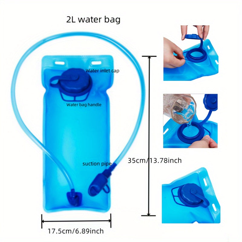 Unisex Lightweight Marathon Hydration Pack - Durable Nylon Cycling Backpack with Zippered Utility Pocket for Outdoor Hiking and Travel, Cycling Backpack