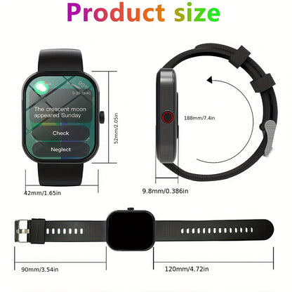Brand New HD Smart Sports Calling Bracelet, Featuring a 2.01-Inch Full Touchscreen Display, Call Answering, Smartwatch Functions, Message Notifications, Compatible with Android And Iphone, USB Charging, Suitable for Both Men And Women
