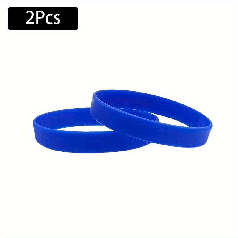 2pcs Durable and Versatile Silicone Bracelet for Outdoor Fitness and Sports