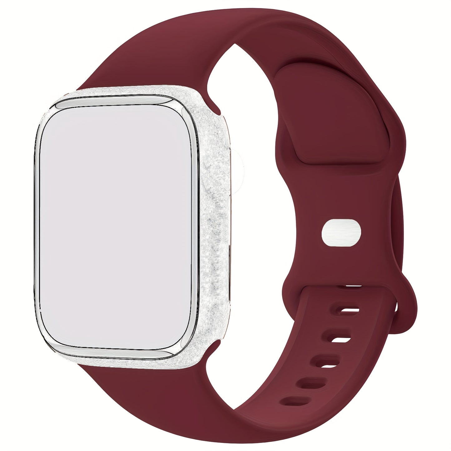 Compatible with iWatch Bands 38mm 40mm 41mm 42mm 44mm 45mm 49mm, Soft Silicone Waterproof Replacement Strap for Women, Fits iWatch Series 9/8/7/6/5/4/3/2/1/SE/Ultra/Ultra 2 (Band Only, Watch Not Included)