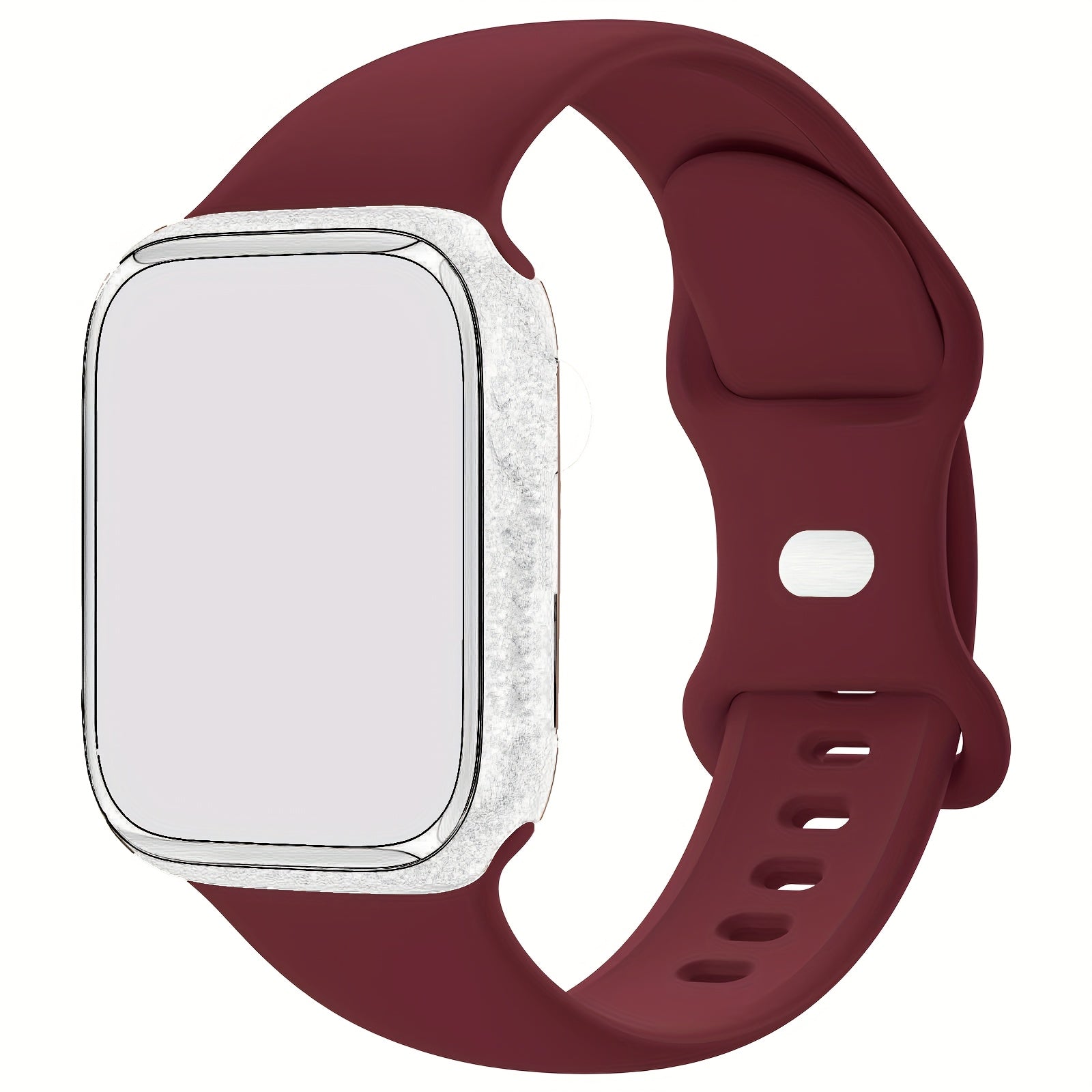 Compatible with iWatch Bands 38mm 40mm 41mm 42mm 44mm 45mm 49mm, Soft Silicone Waterproof Replacement Strap for Women, Fits iWatch Series 9/8/7/6/5/4/3/2/1/SE/Ultra/Ultra 2 (Band Only, Watch Not Included)