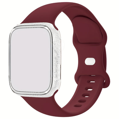 Compatible with iWatch Bands 38mm 40mm 41mm 42mm 44mm 45mm 49mm, Soft Silicone Waterproof Replacement Strap for Women, Fits iWatch Series 9/8/7/6/5/4/3/2/1/SE/Ultra/Ultra 2 (Band Only, Watch Not Included)