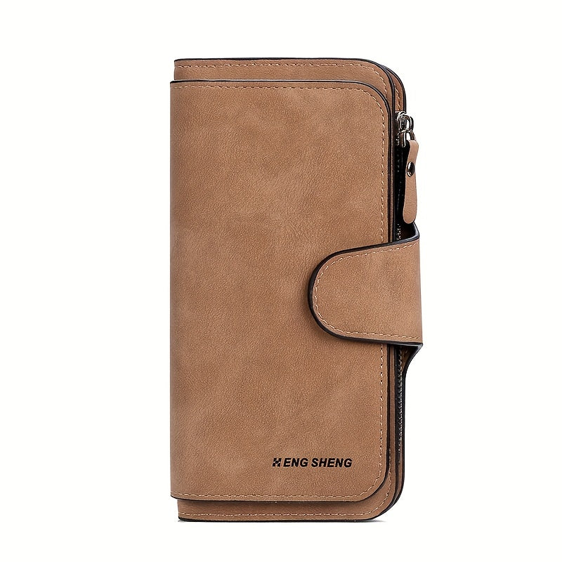 Carteira curta retro minimalista, bolsa de cor sólida para cartões de crédito, carteira com várias ranhuras para cartões