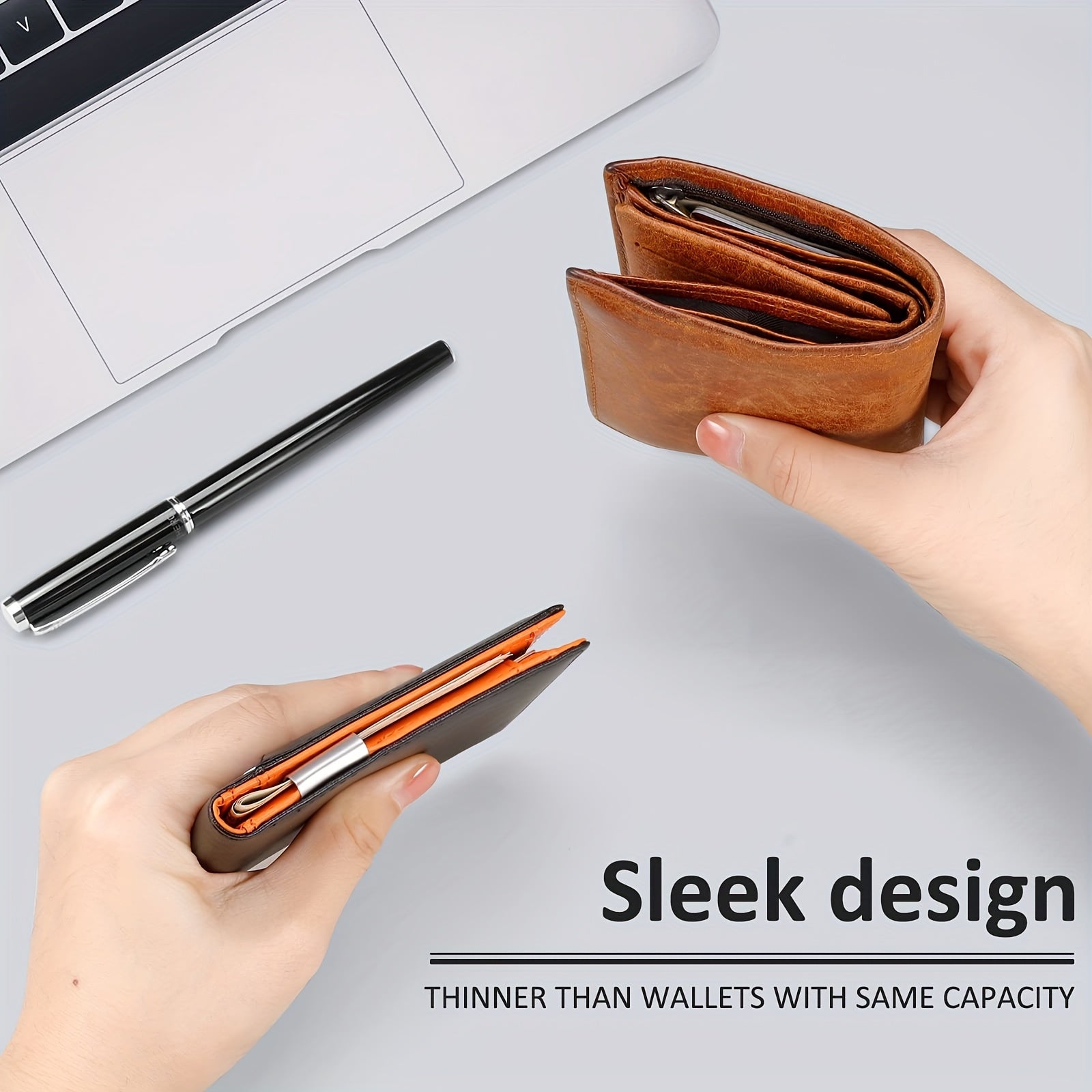 MIYIN RFID Blocking Carbon Fiber Wallet - Ultra-Slim Bi-Fold Credit Card Holder with ID Window, Portable Front Pocket Money Clip, Ideal Couple'S Gift, Minimalist Design, Synthetic Faux Leather Lining, Secure Closure Wallet | Minimalist Wallet | Textured Faux Leather Wallet