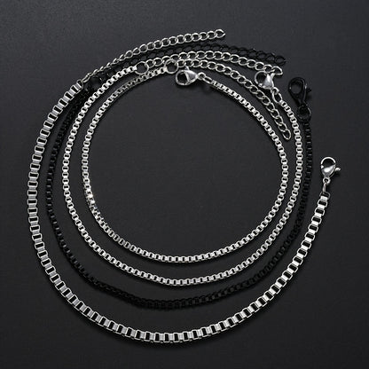 A Set of 4 Minimalist And Stylish Stainless Steel Bracelets for Men, Perfect for Gifting to a Boyfriend for Dates Or Everyday Wear.