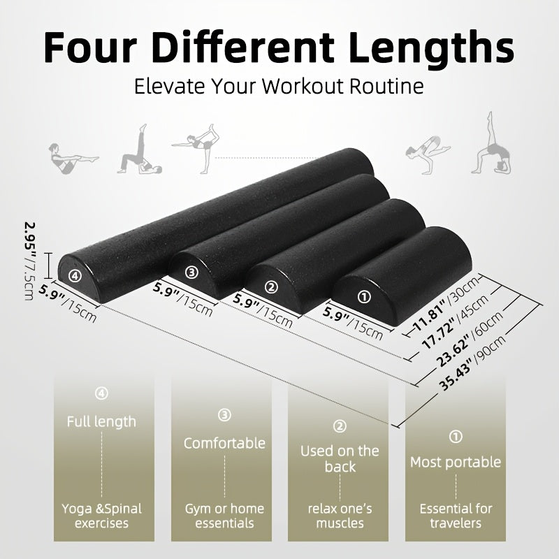 EPP Half-Round Foam Roller for Lumbar And Cervical Spine Correction, Balance Exercises, And Yoga Training, Half-Axis Yoga Brick.