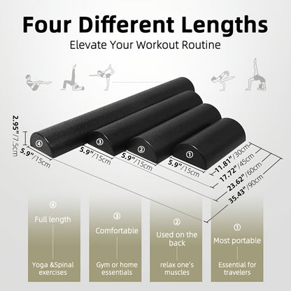 EPP Half-Round Foam Roller for Lumbar And Cervical Spine Correction, Balance Exercises, And Yoga Training, Half-Axis Yoga Brick.