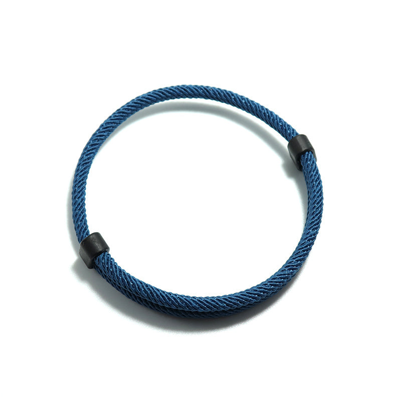 1 Men's Knitted Solid Color Bracelet