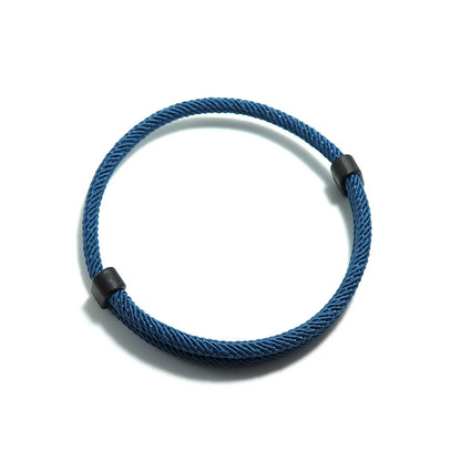 1 Men's Knitted Solid Color Bracelet