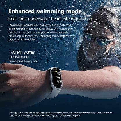 Xiaomi Mi Smart Band 10 for & - Smartwatch with 4.37cm AMOLED Display, Compatible for /, 5ATM, Battery Life, Compatible for Smart Mi Band Strap