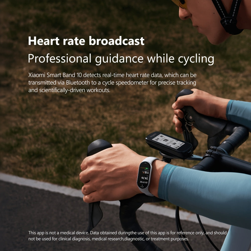 Xiaomi Mi Smart Band 10 for & - Smartwatch with 4.37cm AMOLED Display, Compatible for /, 5ATM, Battery Life, Compatible for Smart Mi Band Strap