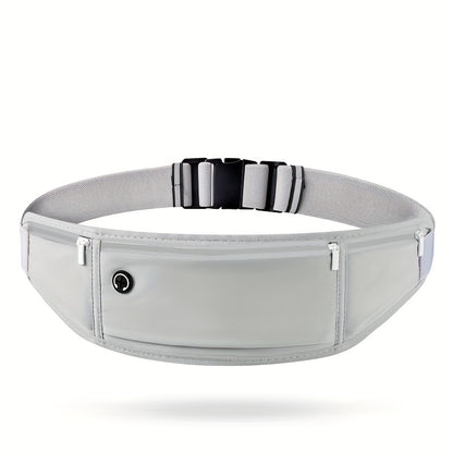 Large Capacity Running Waist Pack - Ultra-Thin and Lightweight, Reflective Design for Safer Night Runs with Earbud Holes, Zipper Closure, Unisex Sports Fanny Pack!