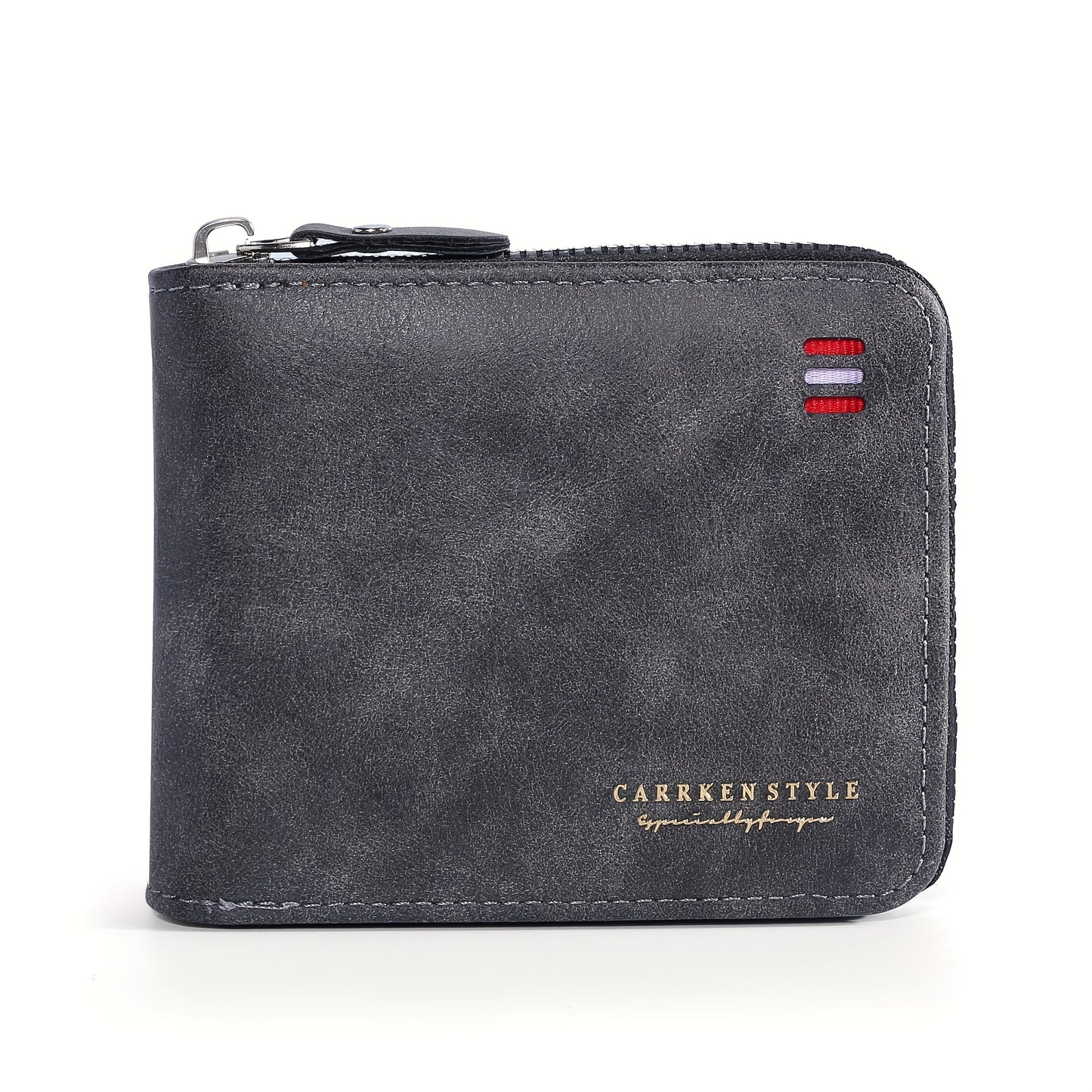 Novo Carteira Masculina, Elegante e Vintage, Carteira Multifuncional com Fecho para Jovens Estudantes, Design Único com Cores Contrastantes, Versátil e Espaçosa para Bilhetes.