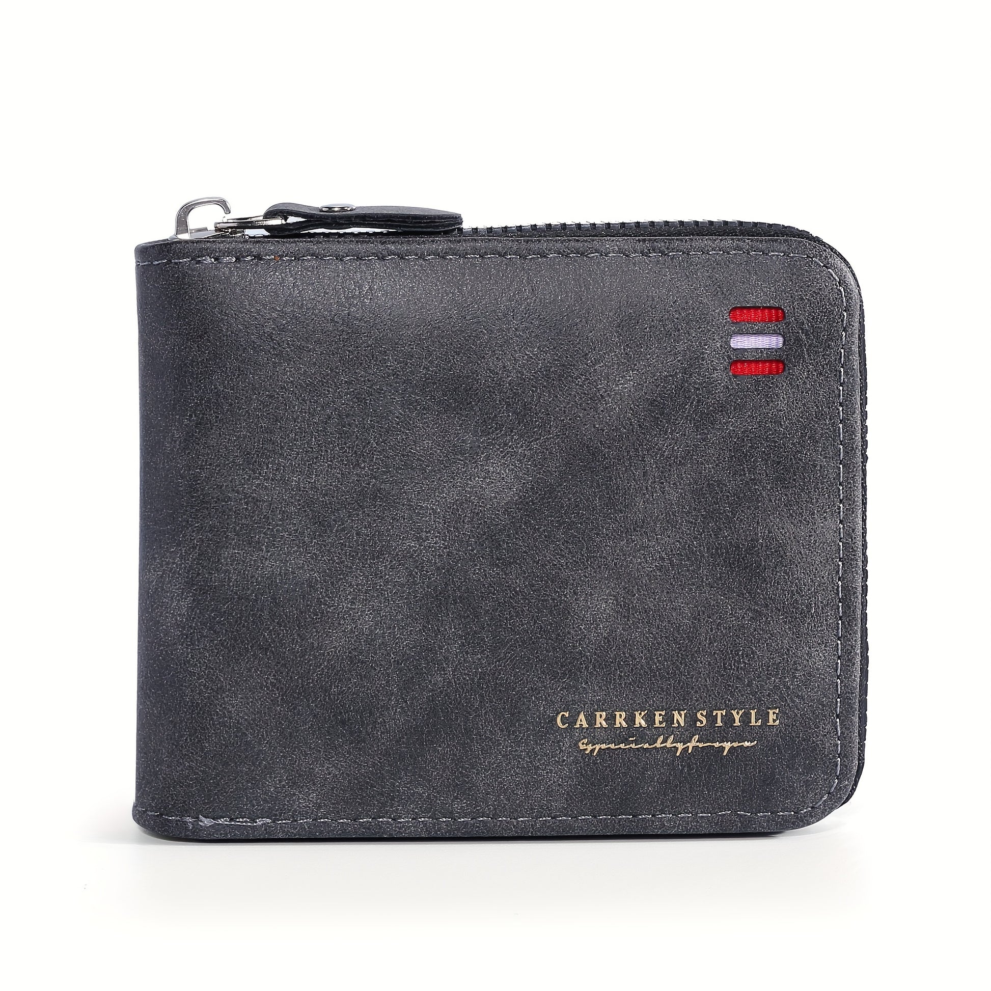 Novo Carteira Masculina, Elegante e Vintage, Carteira Multifuncional com Fecho para Jovens Estudantes, Design Único com Cores Contrastantes, Versátil e Espaçosa para Bilhetes.