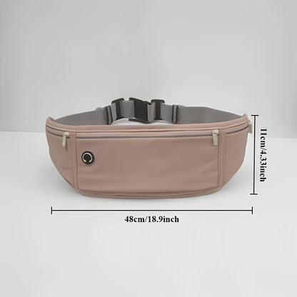 Large Capacity Running Waist Pack - Ultra-Thin and Lightweight, Reflective Design for Safer Night Runs with Earbud Holes, Zipper Closure, Unisex Sports Fanny Pack!