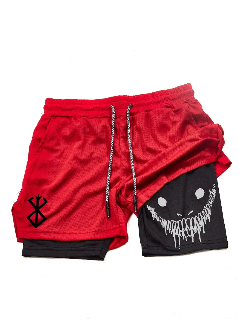 Berserk Men's 2-in-1 Quick-Dry Sports Shorts