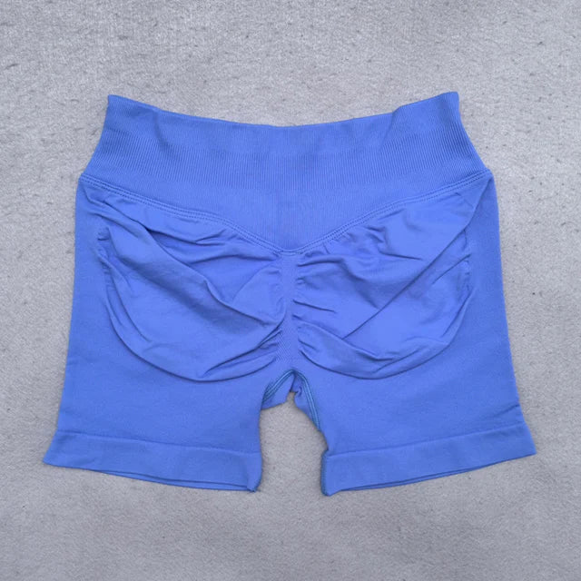 Seamless Ribbed Yoga Shorts for Women - Flex & Lift