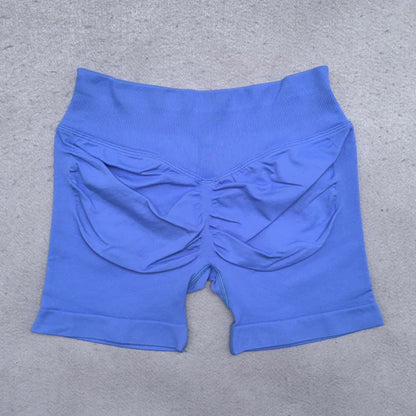 Seamless Ribbed Yoga Shorts for Women - Flex & Lift