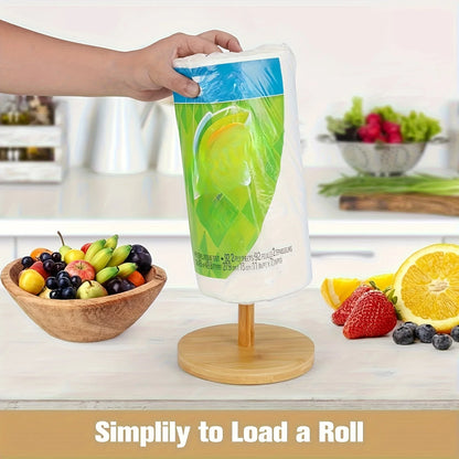 1pc Bamboo Paper Towel Rack - Independent Organizer, Suitable for Kitchen, Modern Kitchen Accessories | Ideal Christmas Gift