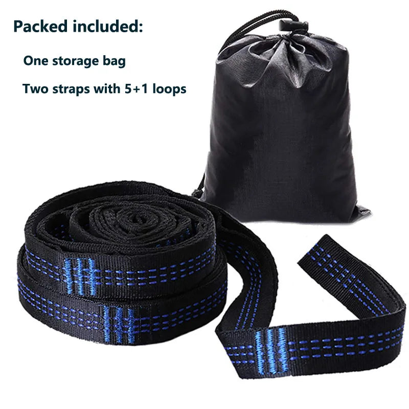 Ultra-Durable Adjustable Hammock Straps with Carabiners