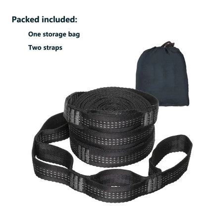 Ultra-Durable Adjustable Hammock Straps with Carabiners
