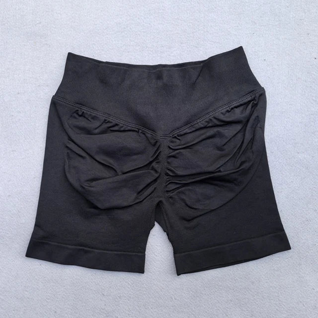 Seamless Ribbed Yoga Shorts for Women - Flex & Lift