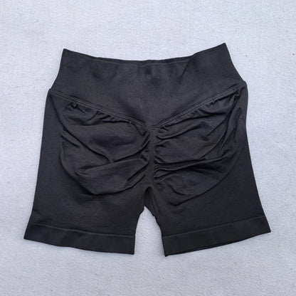 Seamless Ribbed Yoga Shorts for Women - Flex & Lift