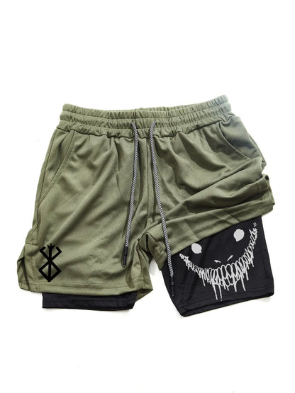 Berserk Men's 2-in-1 Quick-Dry Sports Shorts
